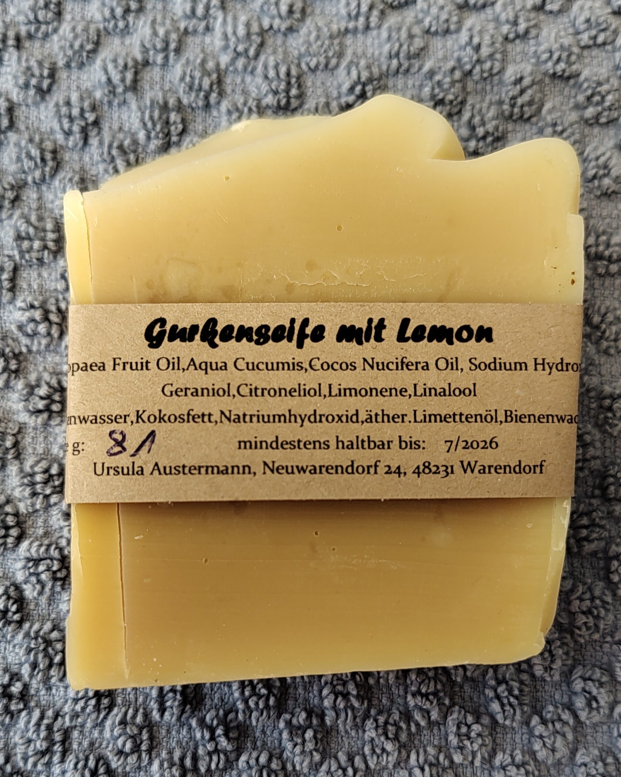 Gurkenseife mit Lemon ÜF 7%