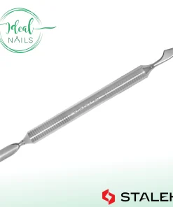 Maniküre-Doppelinstrument mit Hohlgriff STALEKS EXPERT PE-100/3, Edelstahl, Pusher und Beil