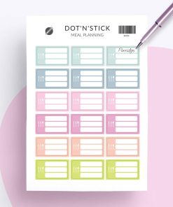 “Meal planning” Planer Aufkleber